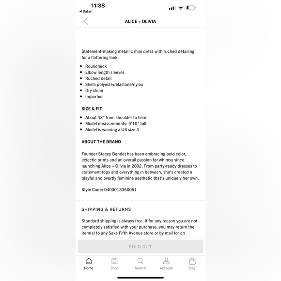 Alice and Olivia Delora Ruched Dress Size 10 - Picture 15 of 16